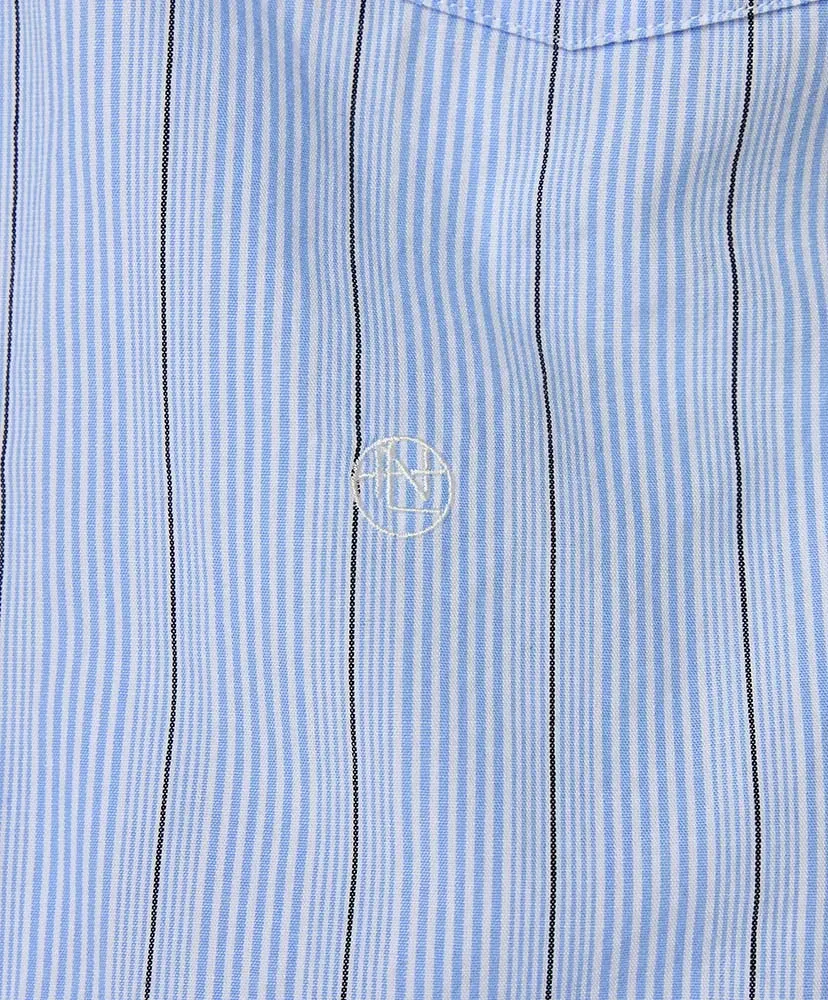 Regular Collar Stripe Wind Shirt