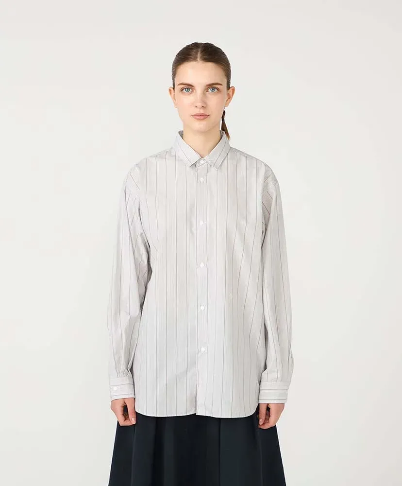 Regular Collar Stripe Wind Shirt