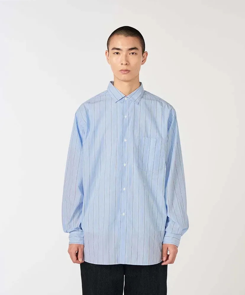 Regular Collar Stripe Wind Shirt