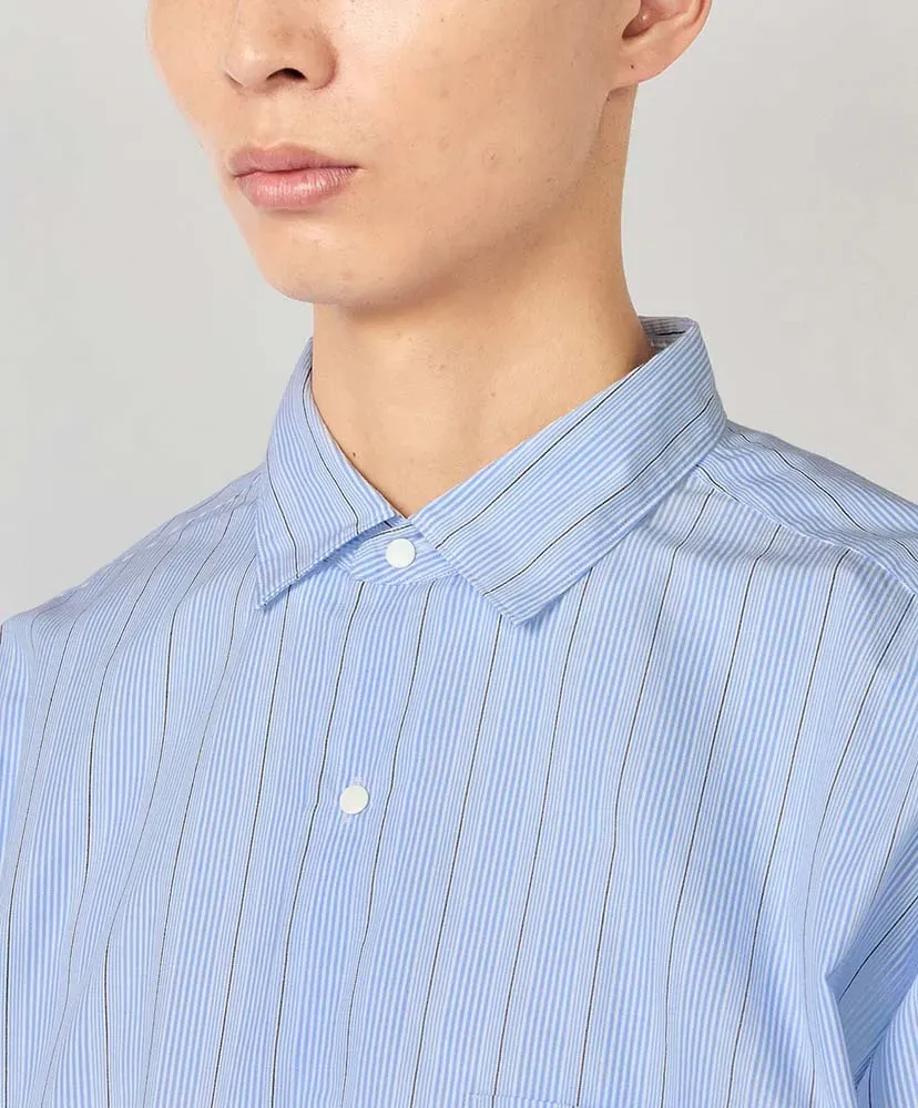 Regular Collar Stripe Wind Shirt