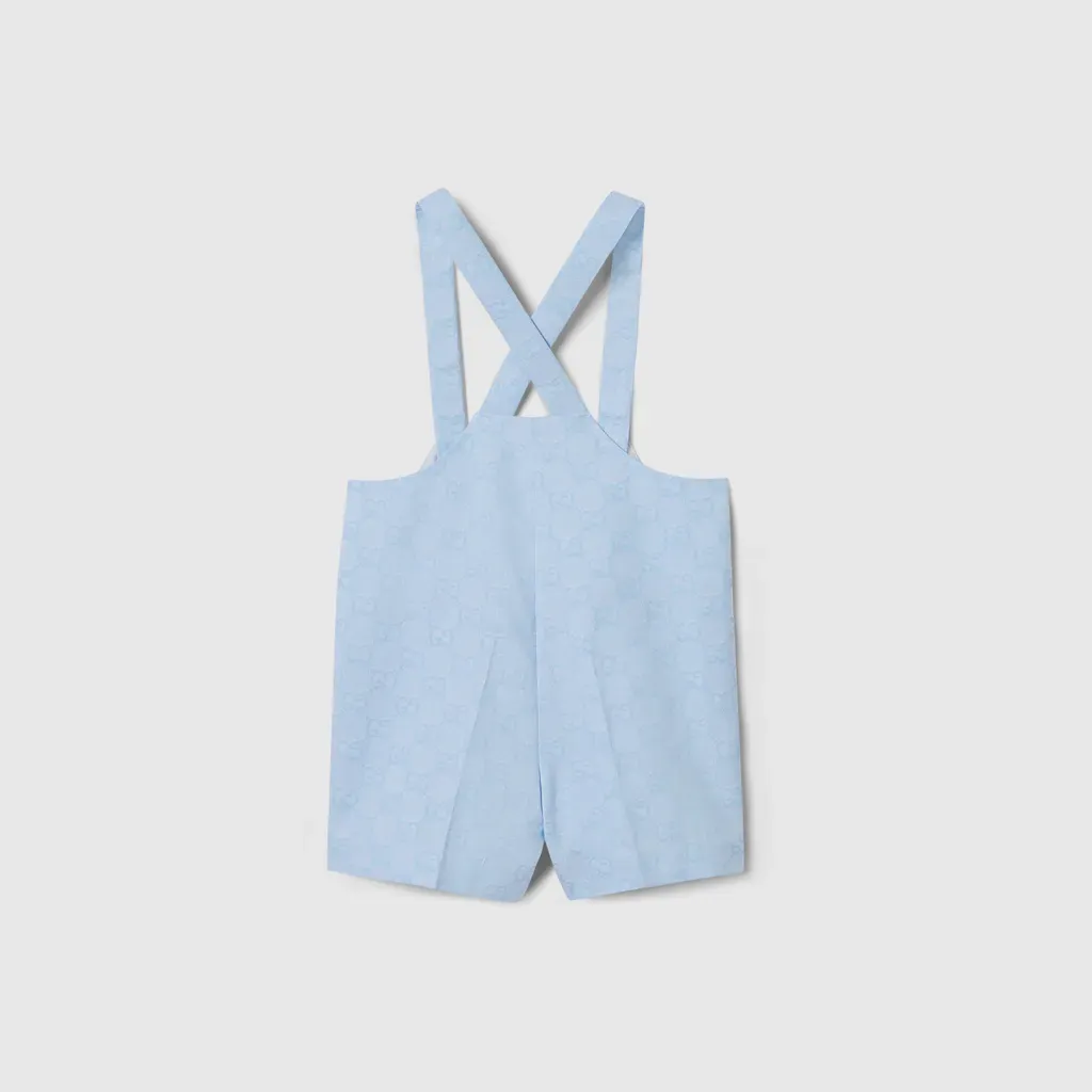Baby Gg Cotton Jacquard Dungaree