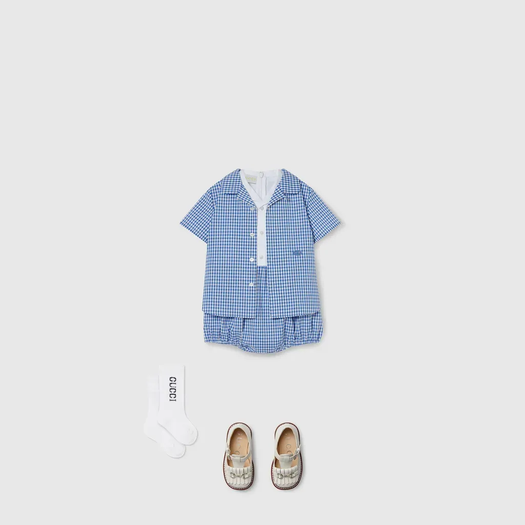 Baby Gingham Cotton One-Piece