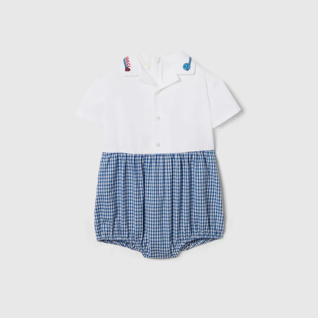 Baby Gingham Cotton One-Piece