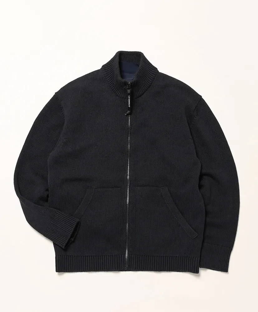 Cotton Mixed Zipped Cardigan