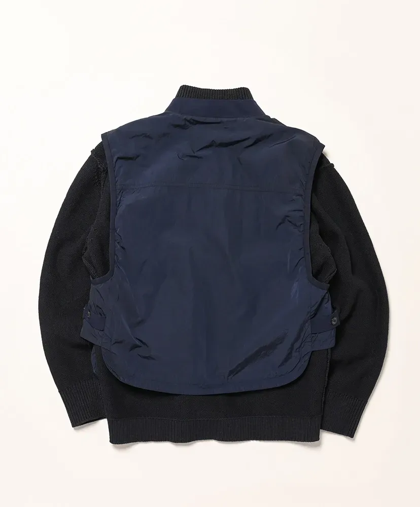Cotton Mixed Zipped Cardigan