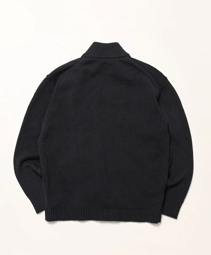 Cotton Mixed Zipped Cardigan