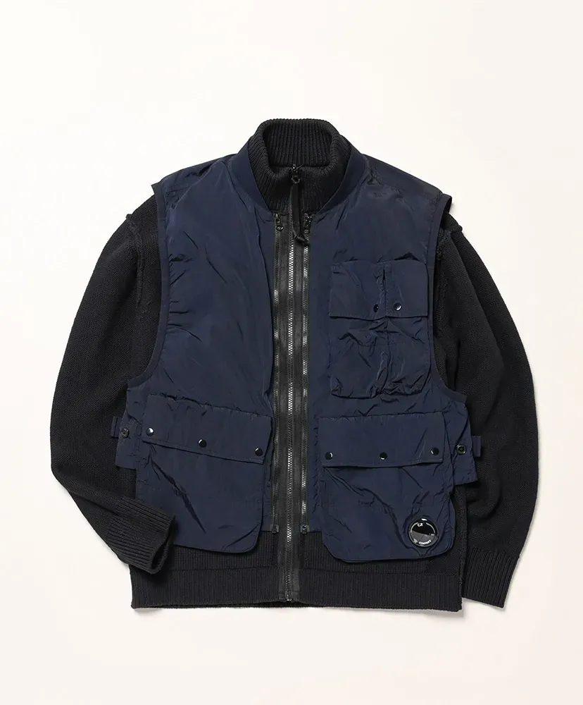 Cotton Mixed Zipped Cardigan
