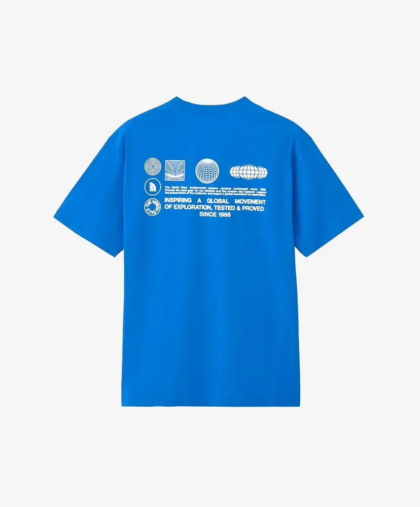S/S Fd Globe Grid Cotton Tee