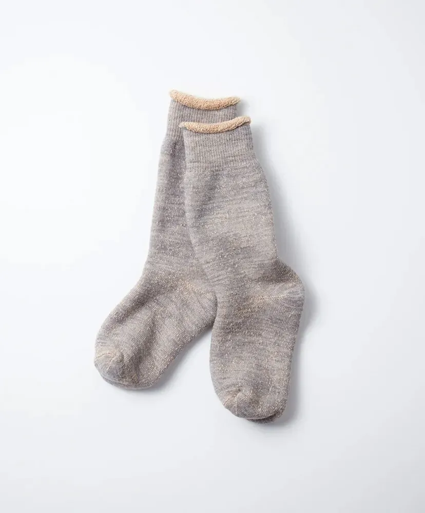 Double Face Crew Socks Merinowool & Brown Og