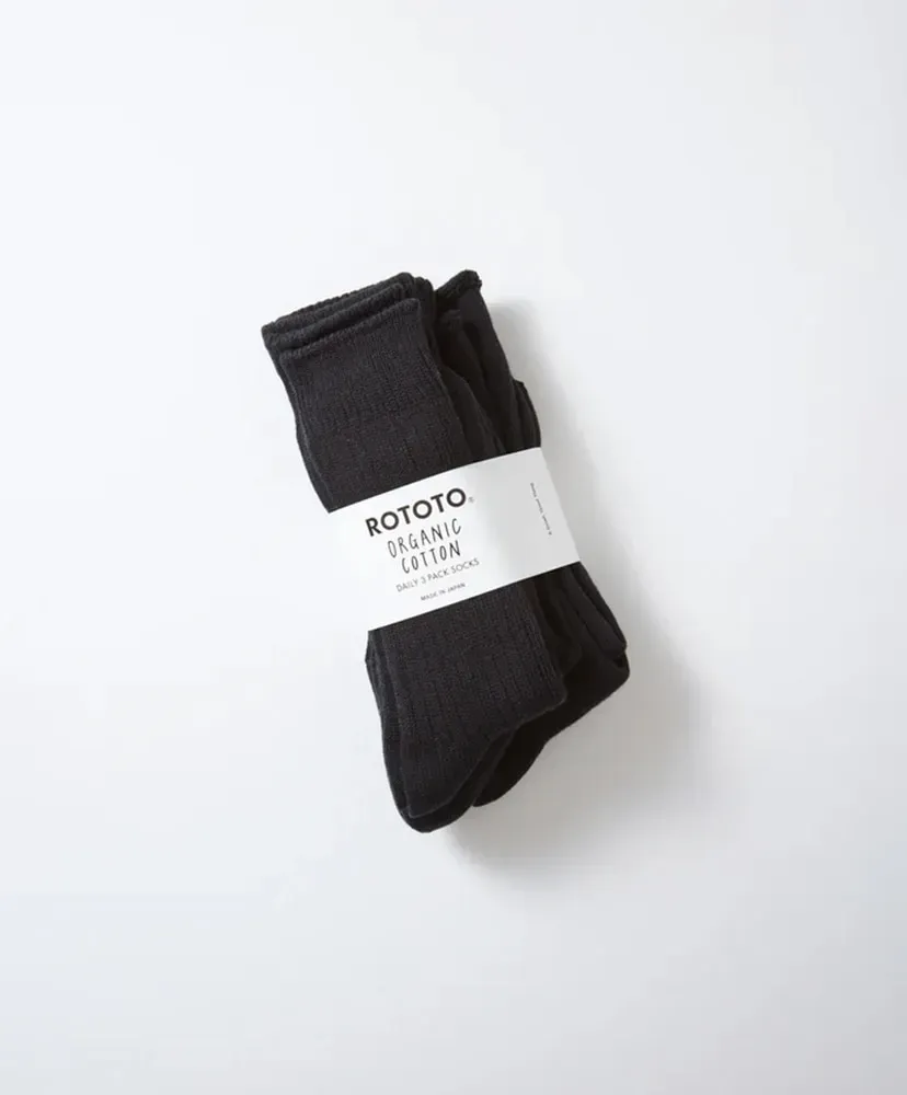 Organic Daily 3 Pack Crew Socks