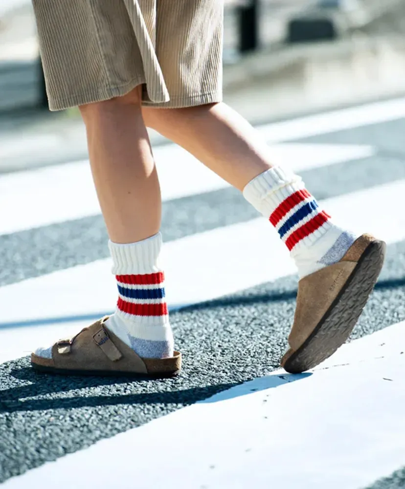 Coarse Ribbed Oldschool Crew Socks
