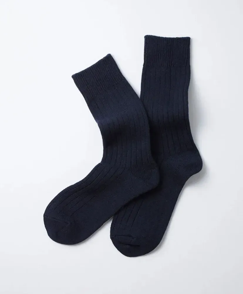 Cotton Wool Ribbed Crew Socks
