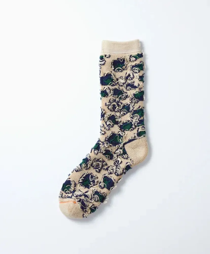 Pile Leopard Crew Socks