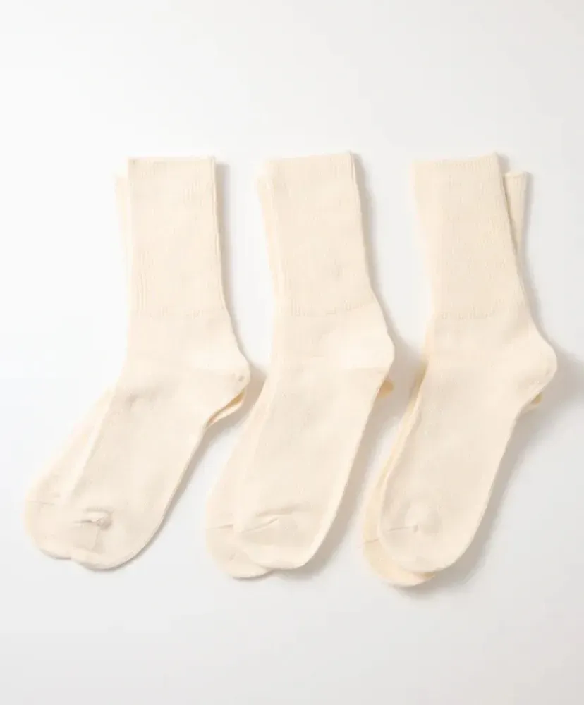 Organic Daily 3 Pack Ribbed Crew Socks