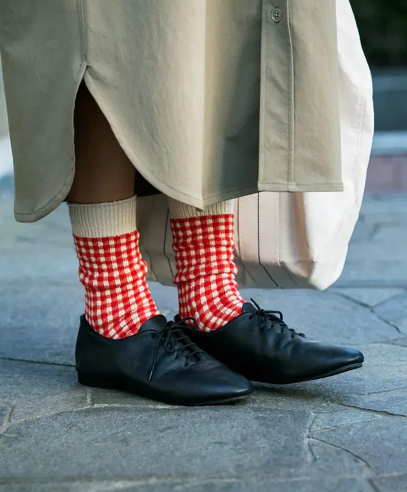 Gingham Check Socks