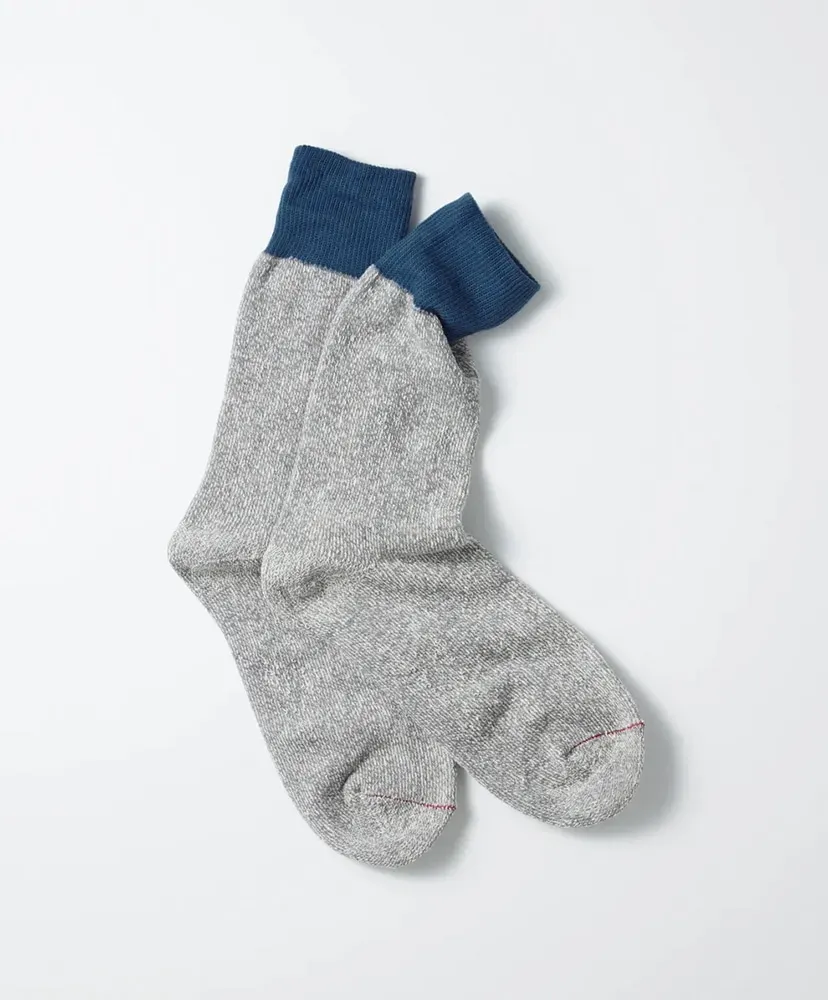 Double Face Crew Socks Silk & Cotton