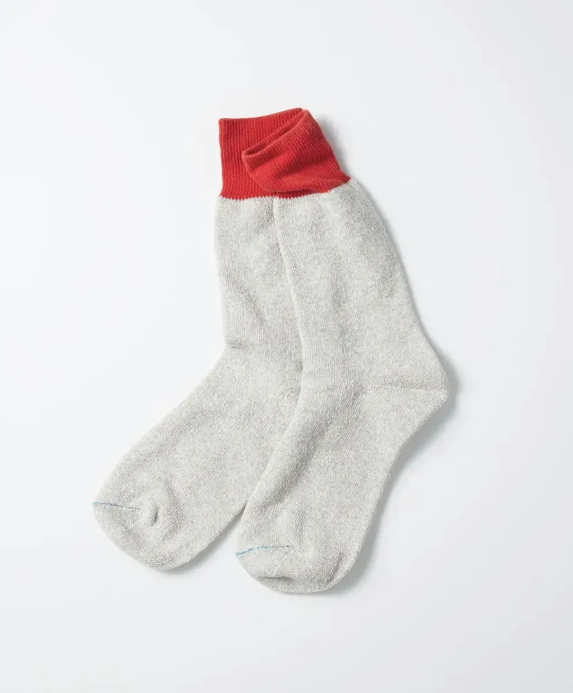 Double Face Crew Socks Silk & Cotton