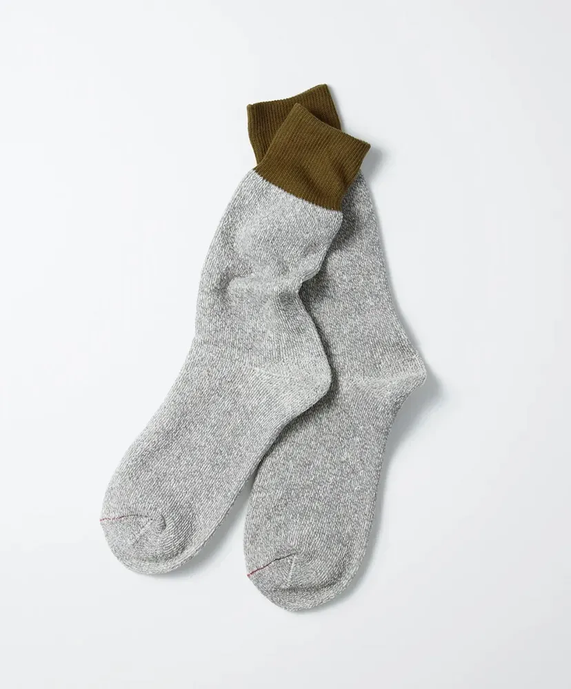 Double Face Crew Socks Silk & Cotton