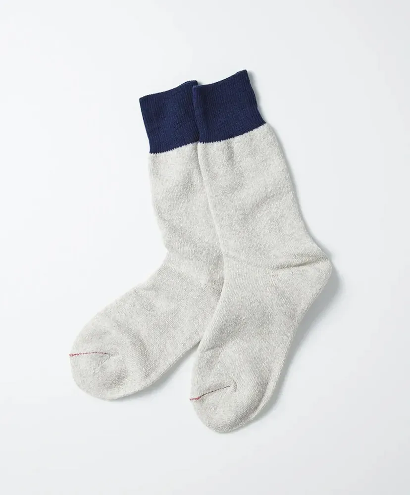 Double Face Crew Socks Silk & Cotton