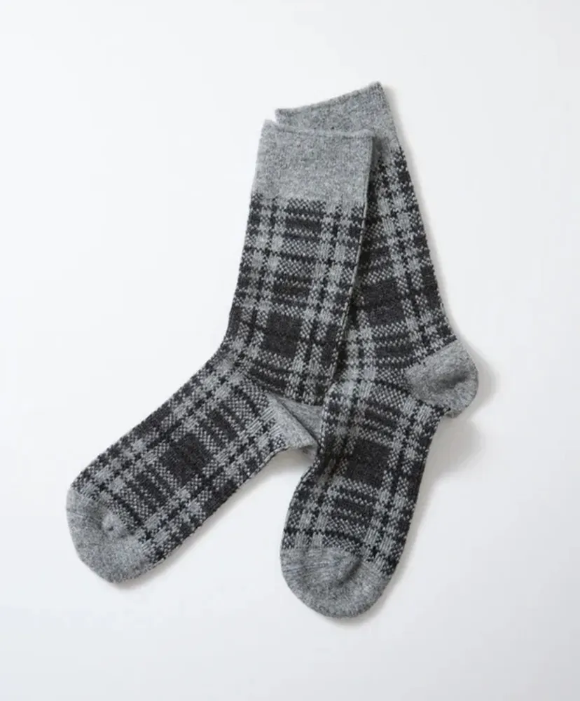 Check Pattern Merino Socks