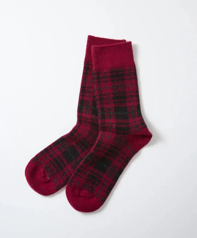 Check Pattern Merino Socks