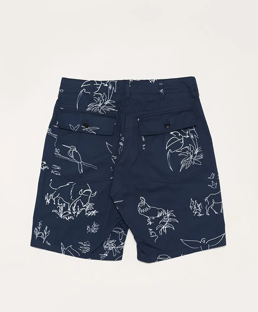 Fatigue Short - Animal Print 6.5Oz Flat Twill