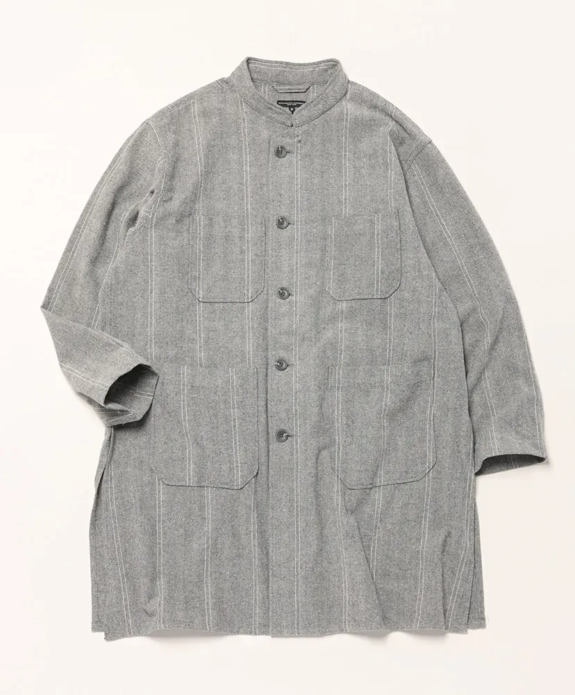 Dayton Long Shirt - Wool Striped Hb