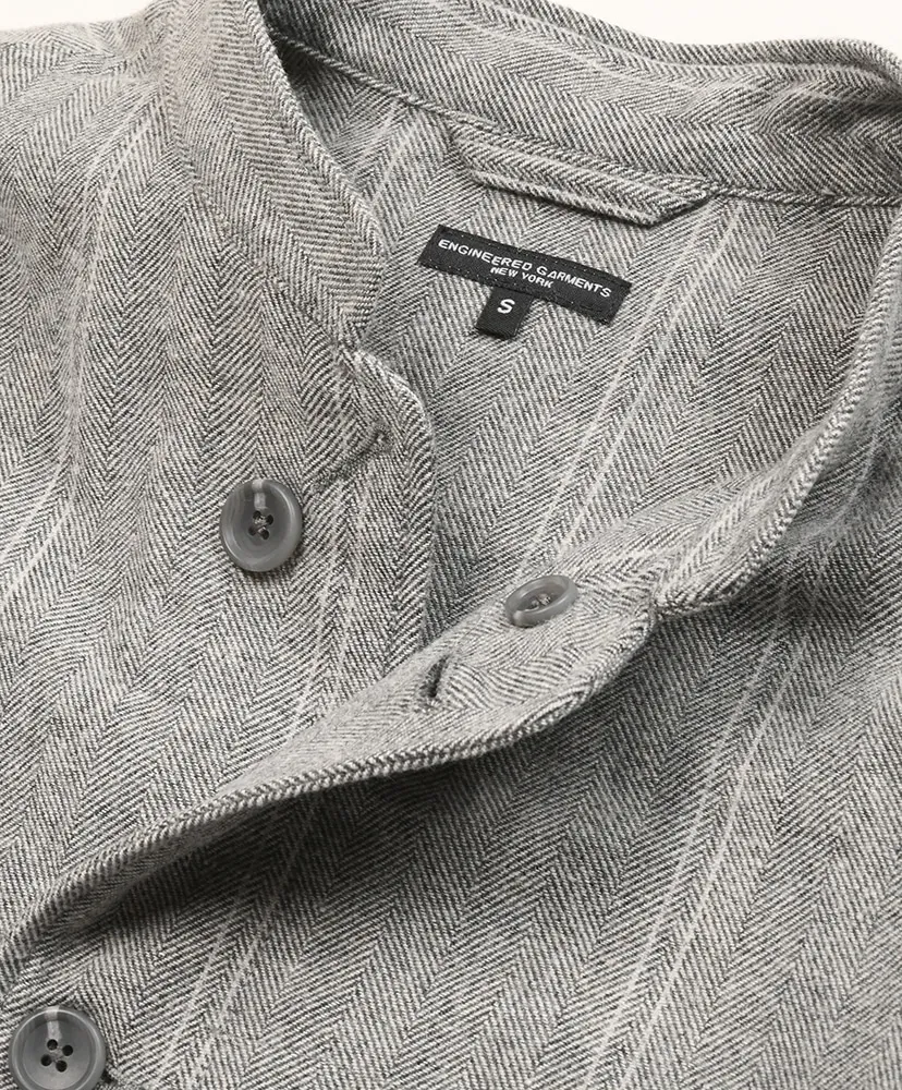 Dayton Long Shirt - Wool Striped Hb