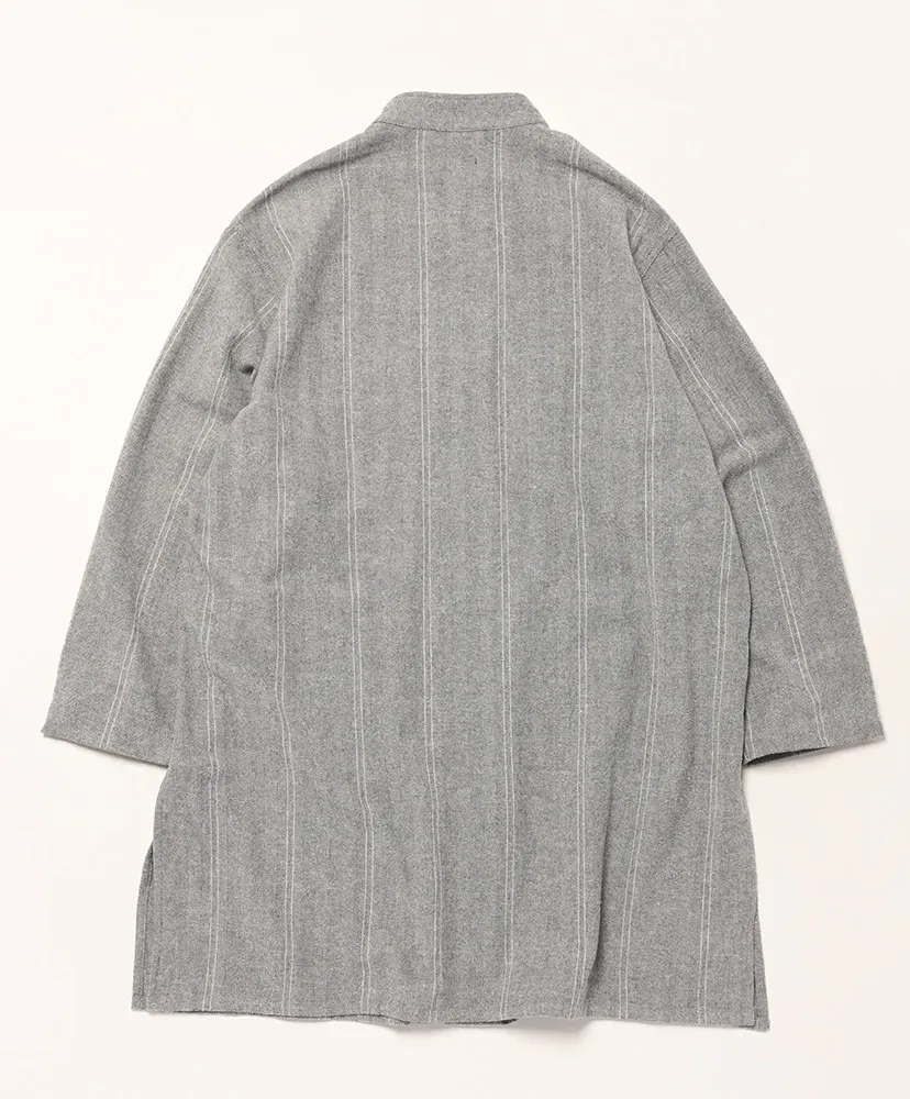 Dayton Long Shirt - Wool Striped Hb