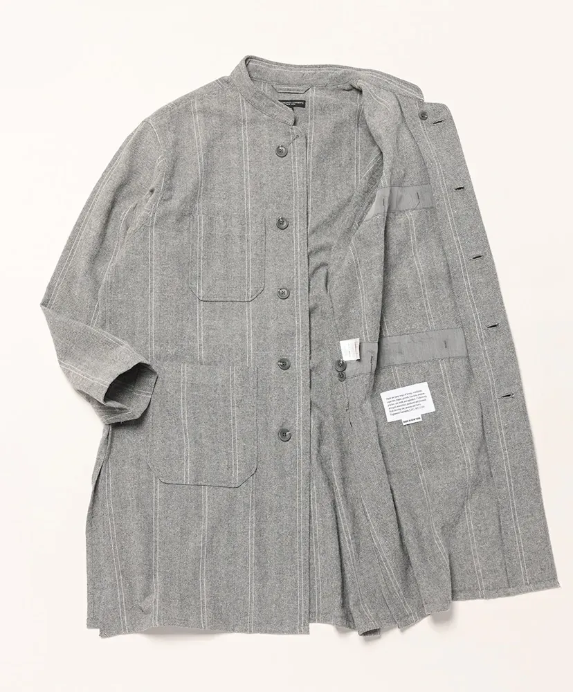 Dayton Long Shirt - Wool Striped Hb