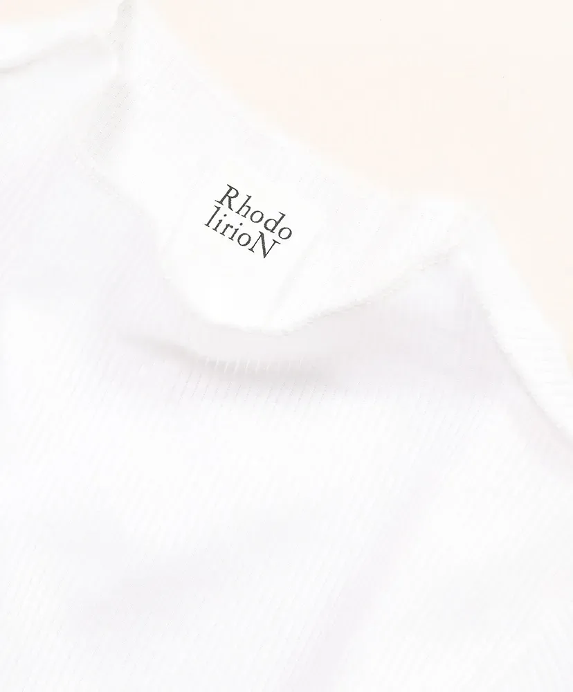 Ribbed Lace Cuff Pullover Tee