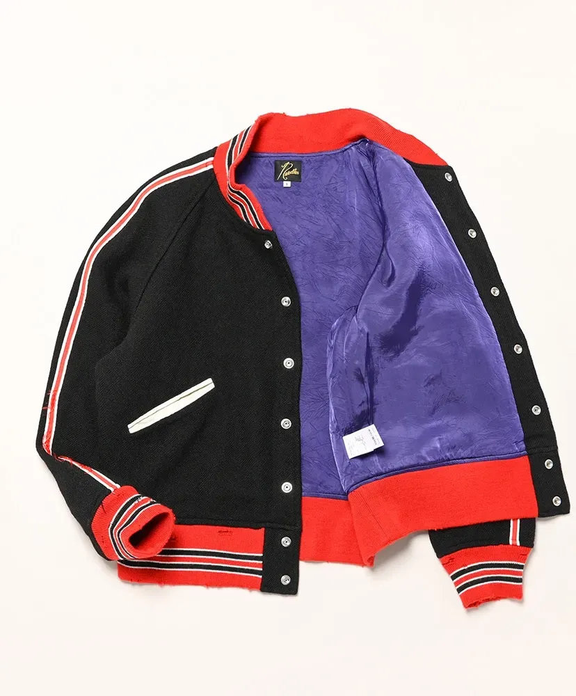 Deconstructed Lettered Jacket - Wool Melton
