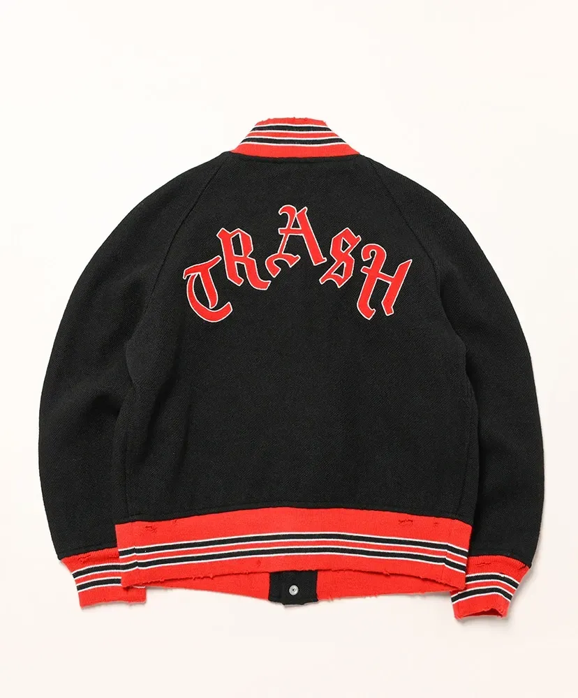 Deconstructed Lettered Jacket - Wool Melton