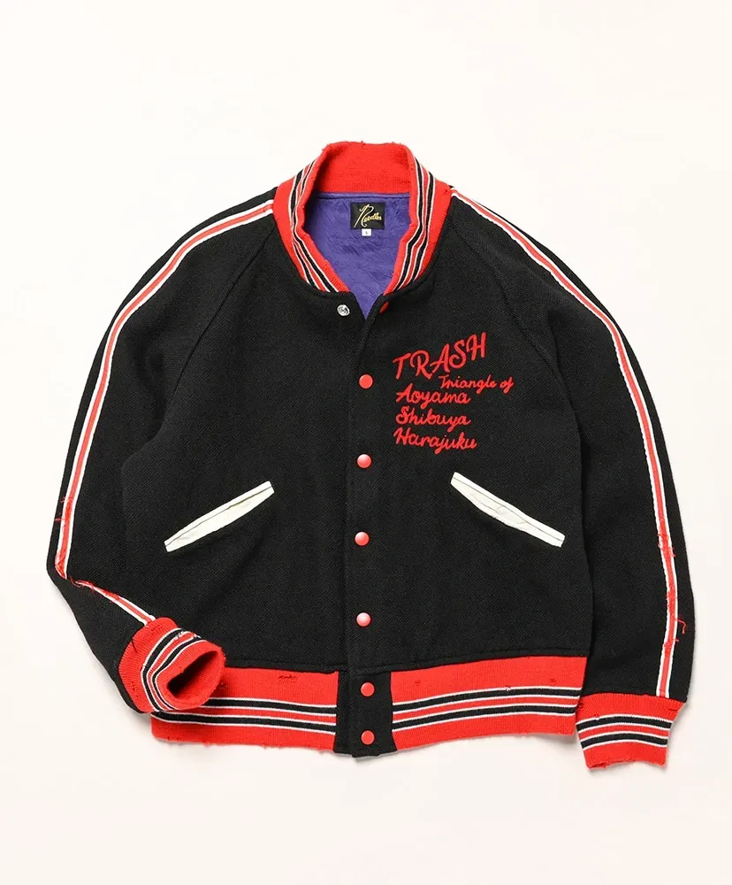 Deconstructed Lettered Jacket - Wool Melton