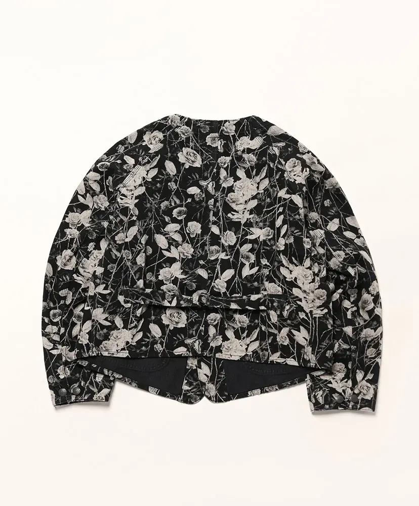 Engineer Jacket - 10Oz Denim / Rose Printed