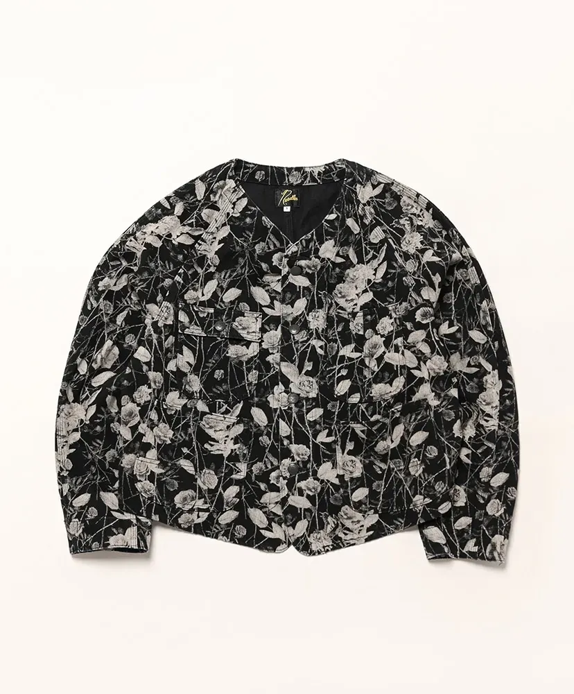 Engineer Jacket - 10Oz Denim / Rose Printed