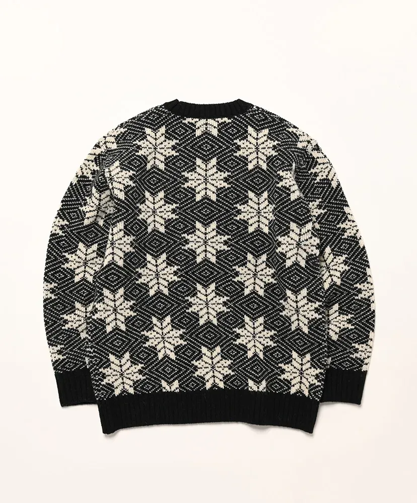 Crew Neck Sweater - Snowflakes