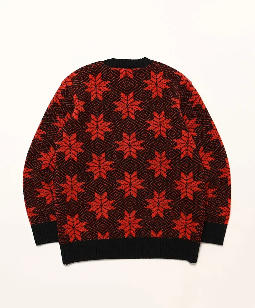 Crew Neck Sweater - Snowflakes