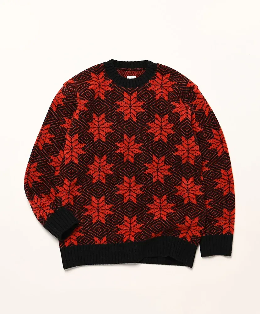 Crew Neck Sweater - Snowflakes