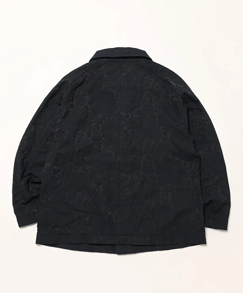 Round Collar Jacket - Calico Jacquard
