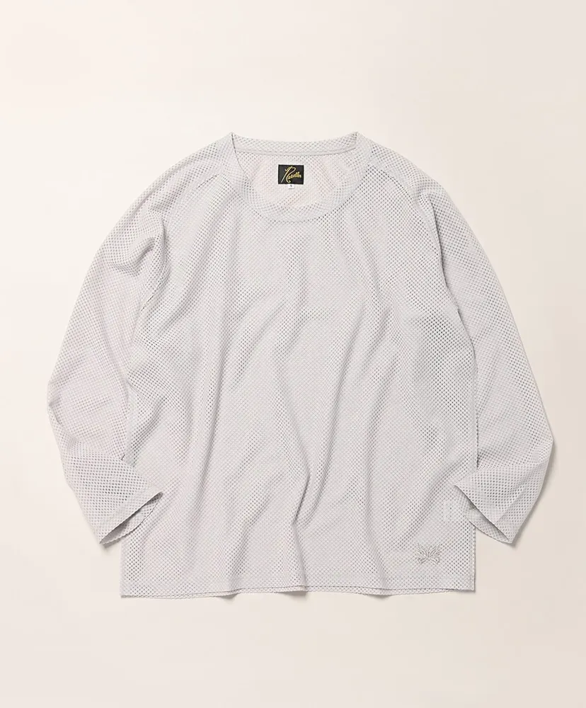 L/S U-Neck Tee - Geometric Raschel Lace