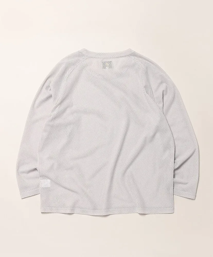 L/S U-Neck Tee - Geometric Raschel Lace