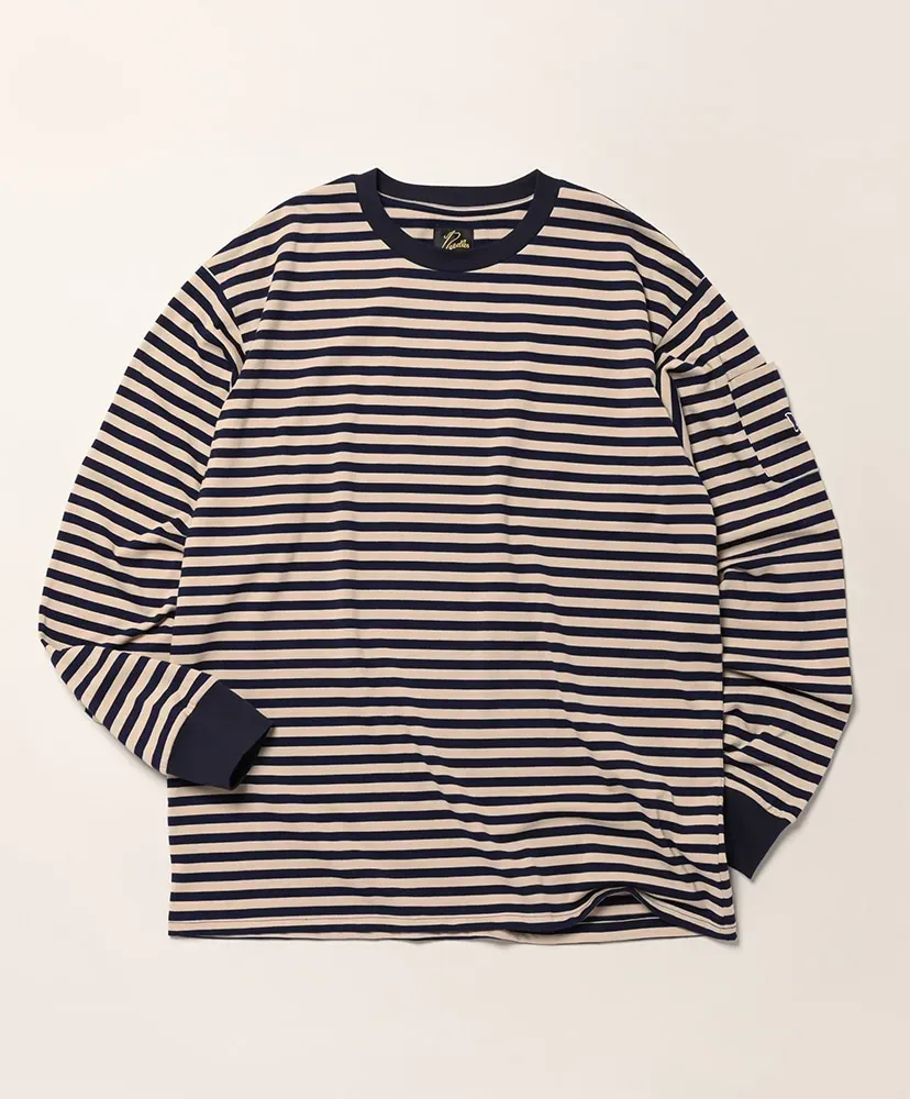 L/S Crew Neck Tee - Cotton Stripe Jersey