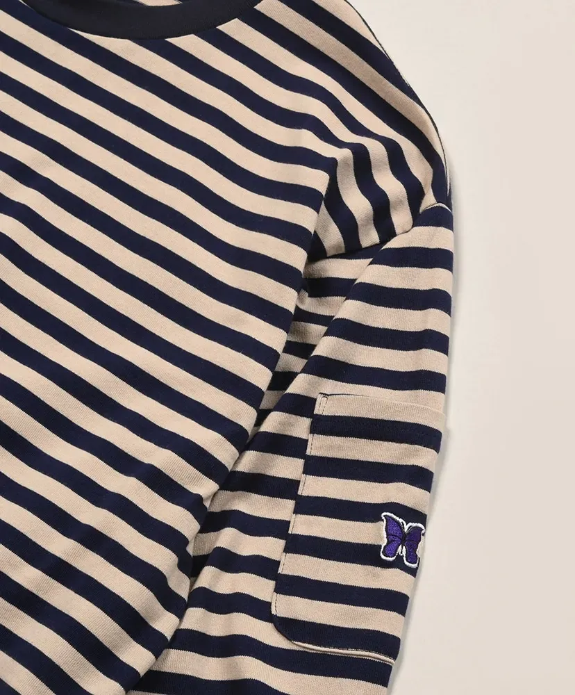 L/S Crew Neck Tee - Cotton Stripe Jersey