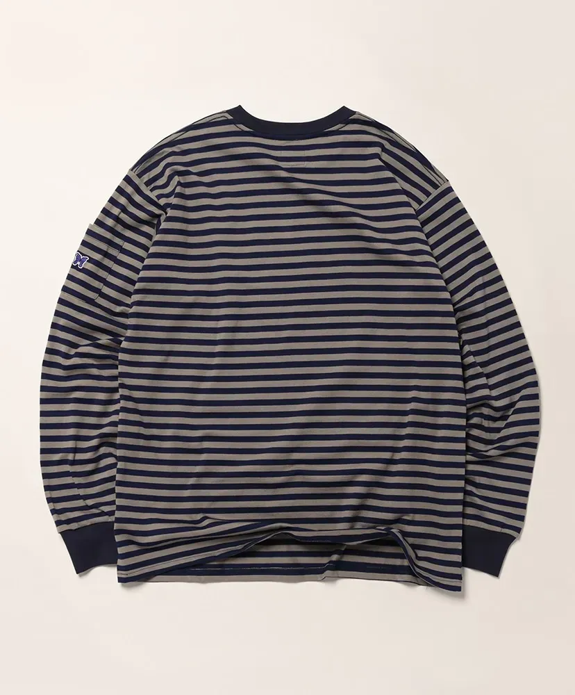 L/S Crew Neck Tee - Cotton Stripe Jersey
