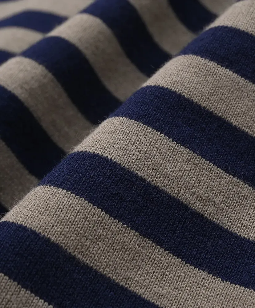 L/S Crew Neck Tee - Cotton Stripe Jersey