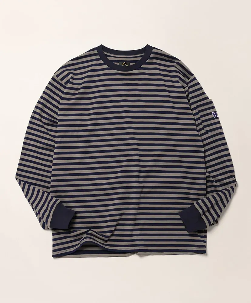 L/S Crew Neck Tee - Cotton Stripe Jersey