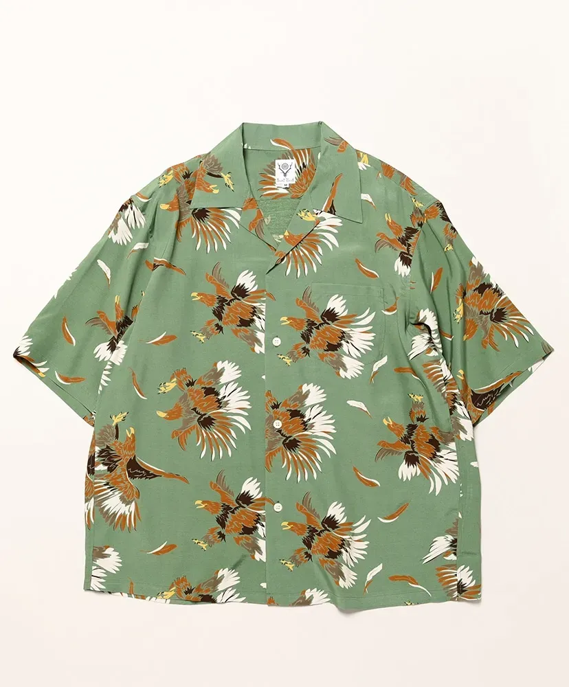 S/S Open Collar Shirt - Eagle