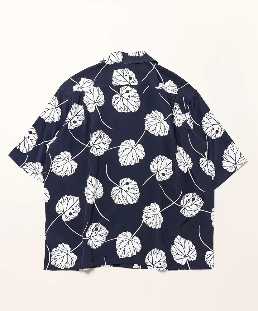 S/S Open Collar Shirt - Leaf