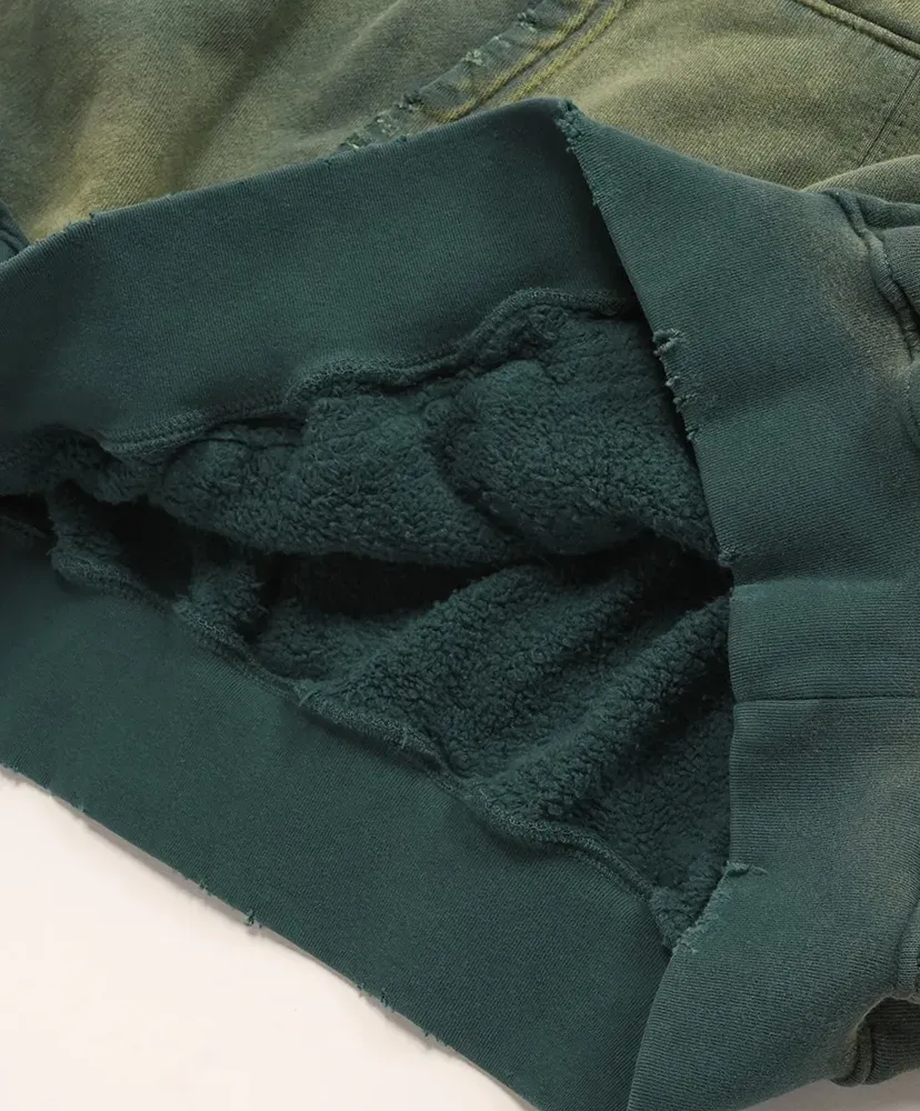 Oversize Kangaroo Pocket Crew Neck Aged